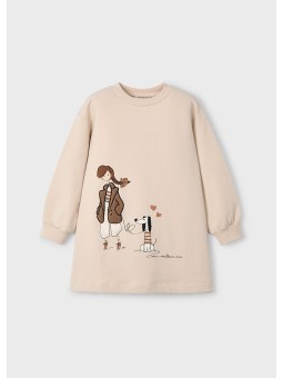 MAYORAL SUKIENKA BLUZA TUNIKA BRĄZ BEZ BEŻ 4929 /68