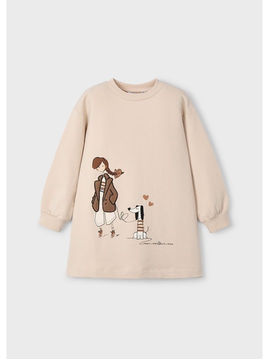 MAYORAL SUKIENKA BLUZA TUNIKA BRĄZ BEZ BEŻ 4929 /68