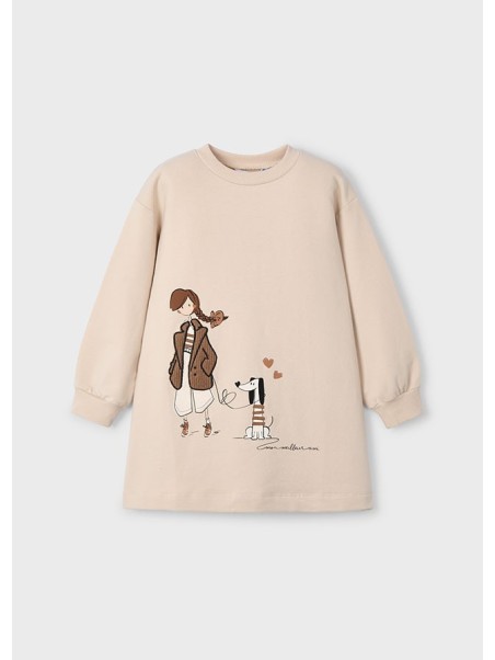 MAYORAL SUKIENKA BLUZA TUNIKA BRĄZ BEZ BEŻ 4929 /68