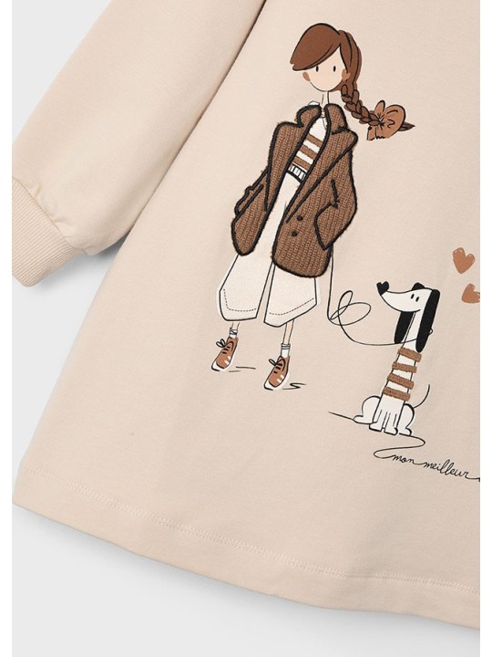 MAYORAL SUKIENKA BLUZA TUNIKA BRĄZ BEZ BEŻ 4929 /68