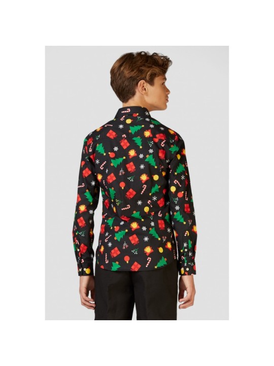 OPPOSUITS KOSZULA KOLOROWA ŚWIĘTA CHRISTMAS ICONS BLACK TATA SYN OSSB-0004-US