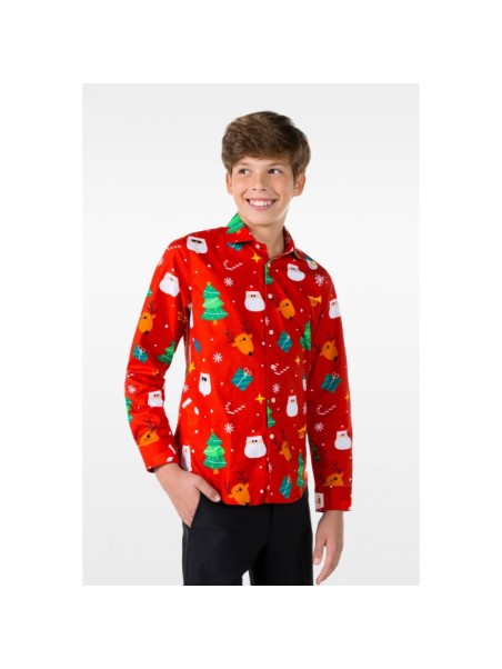 OPPOSUITS KOSZULA KOLOROWA ŚWIĘTA FESTIVITY RED TATA SYN OSSB-1011-US