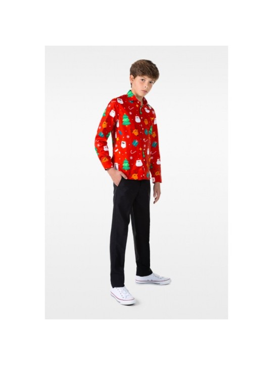 OPPOSUITS KOSZULA KOLOROWA ŚWIĘTA FESTIVITY RED TATA SYN OSSB-1011-US