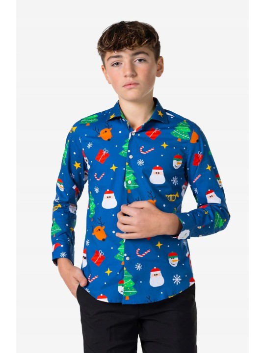 OPPOSUITS KOSZULA KOLOROWA ŚWIĘTA FESTIVITY BLUE TATA SYN OSSB-1009-US