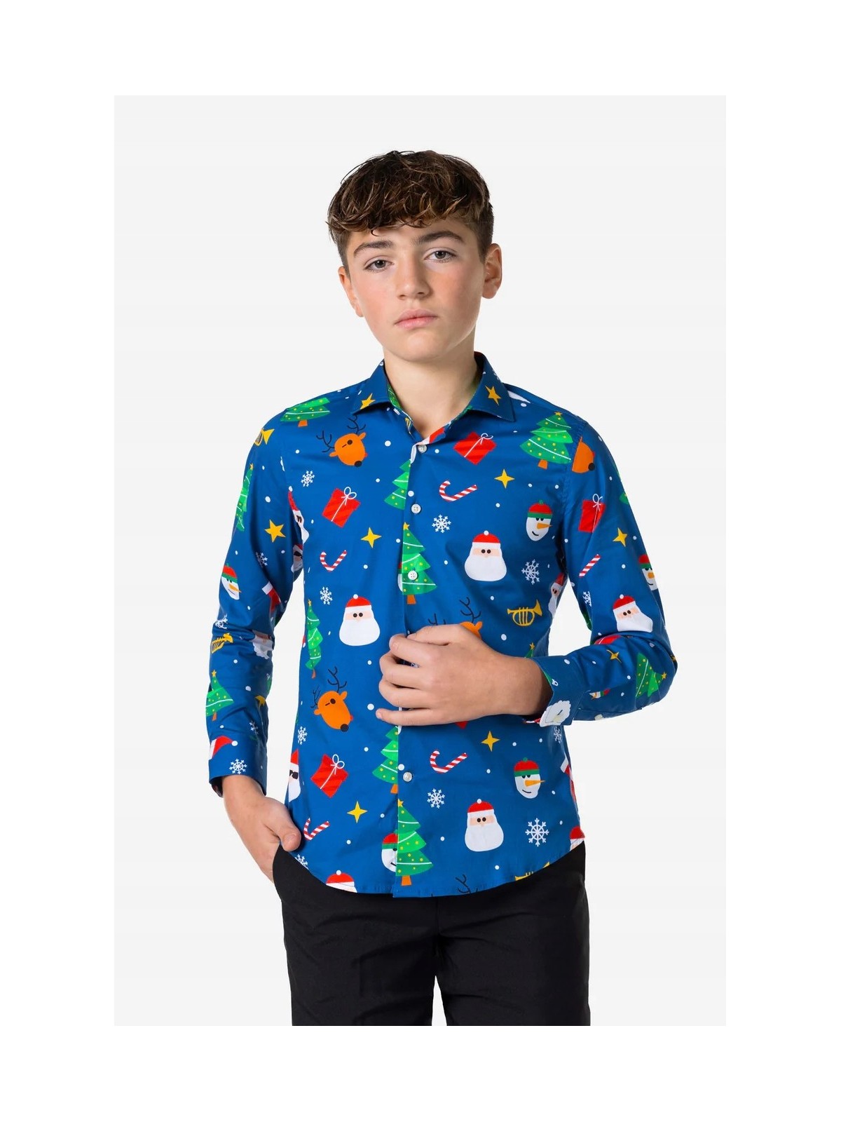 OPPOSUITS KOSZULA KOLOROWA ŚWIĘTA FESTIVITY BLUE TATA SYN OSSB-1009-US
