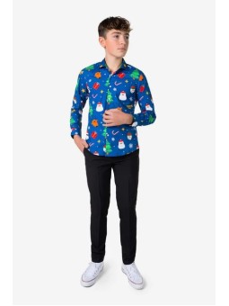 OPPOSUITS KOSZULA KOLOROWA ŚWIĘTA FESTIVITY BLUE TATA SYN OSSB-1009-US