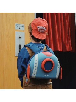 ZOYZOII PLECAK KOSMICZNY DLA CHŁOPCA I DZIEWCZYNKI NIEBIESKO CZEROWONA RAKIETA RAKIETA1