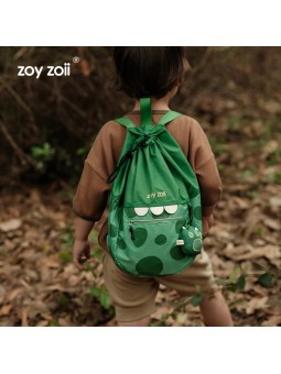 ZOYZOII  WOREK PLECAK ZIELONY DINOZAUR   WOREK3