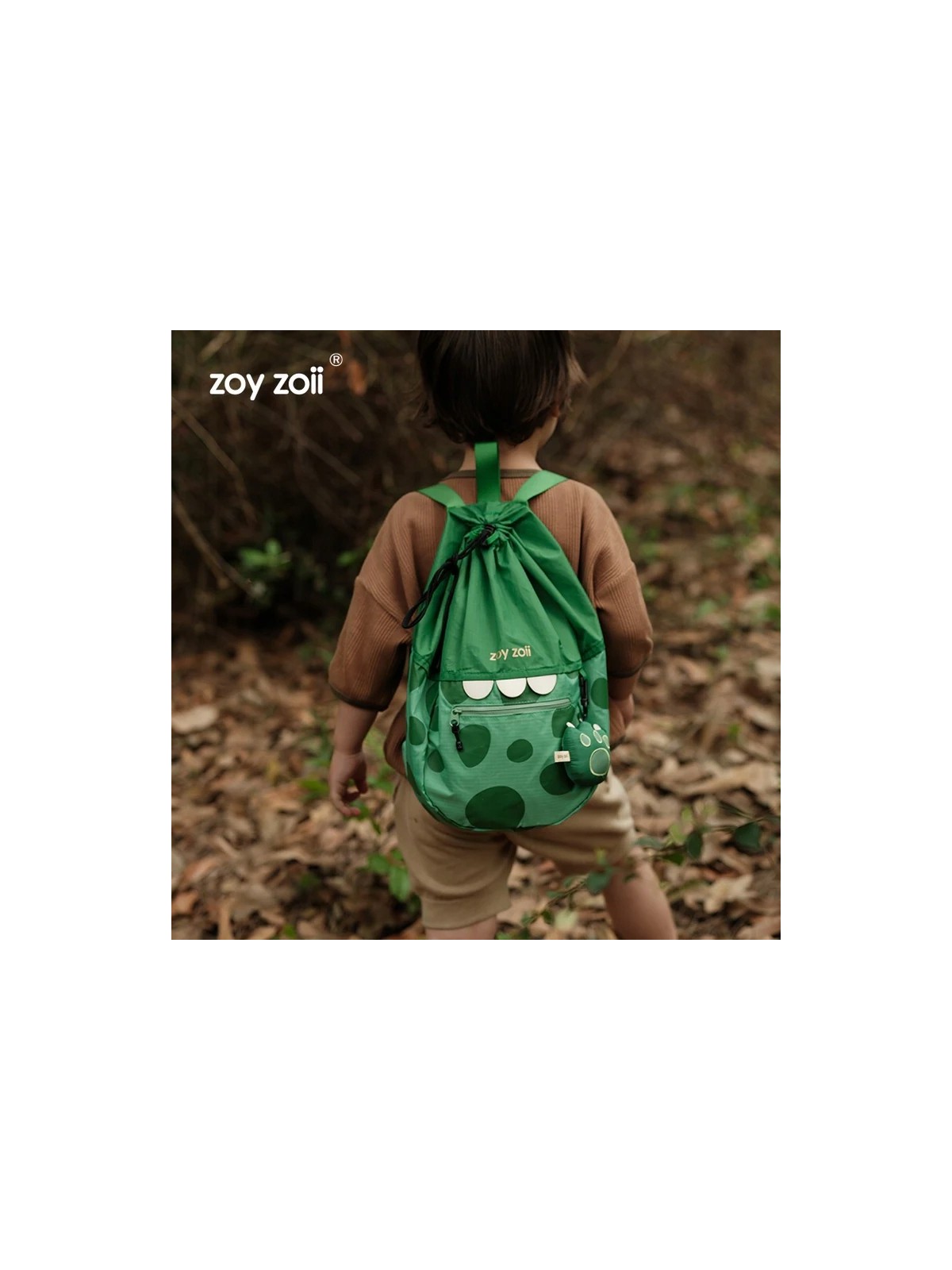 ZOYZOII  WOREK PLECAK ZIELONY DINOZAUR   WOREK3