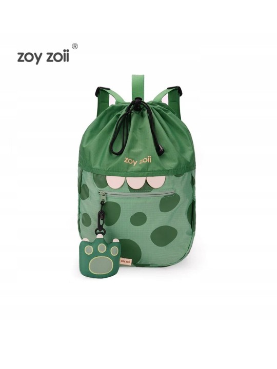 ZOYZOII  WOREK PLECAK ZIELONY DINOZAUR  DLA DZIECKA  WOREK3