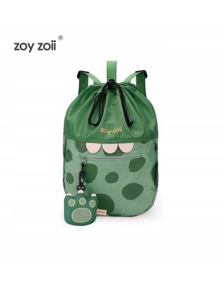 ZOYZOII  WOREK PLECAK ZIELONY DINOZAUR   WOREK3