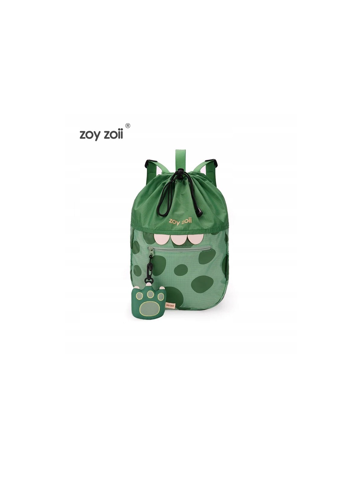 ZOYZOII  WOREK PLECAK ZIELONY DINOZAUR   WOREK3