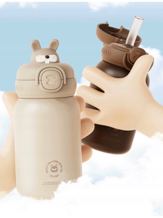 ZOYZOII TERMOS BEŻOWY KRÓLIK E8RABBIT