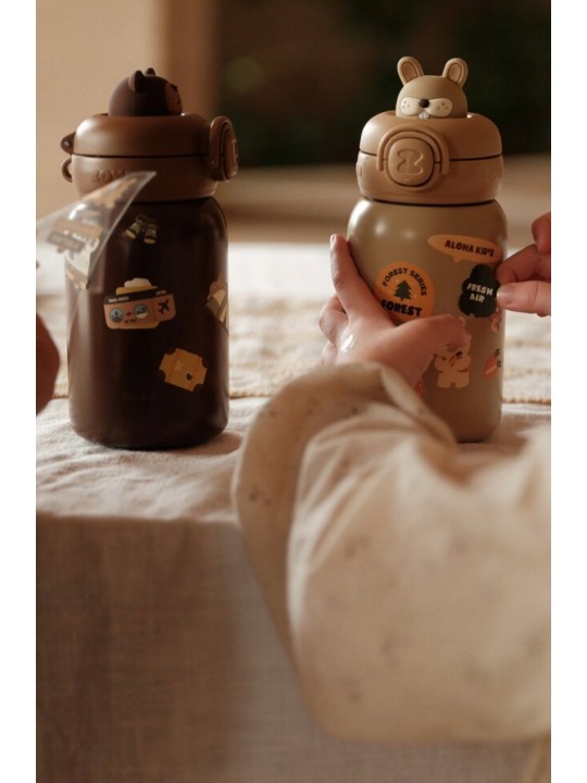 ZOYZOII TERMOS BEŻOWY KRÓLIK E8RABBIT