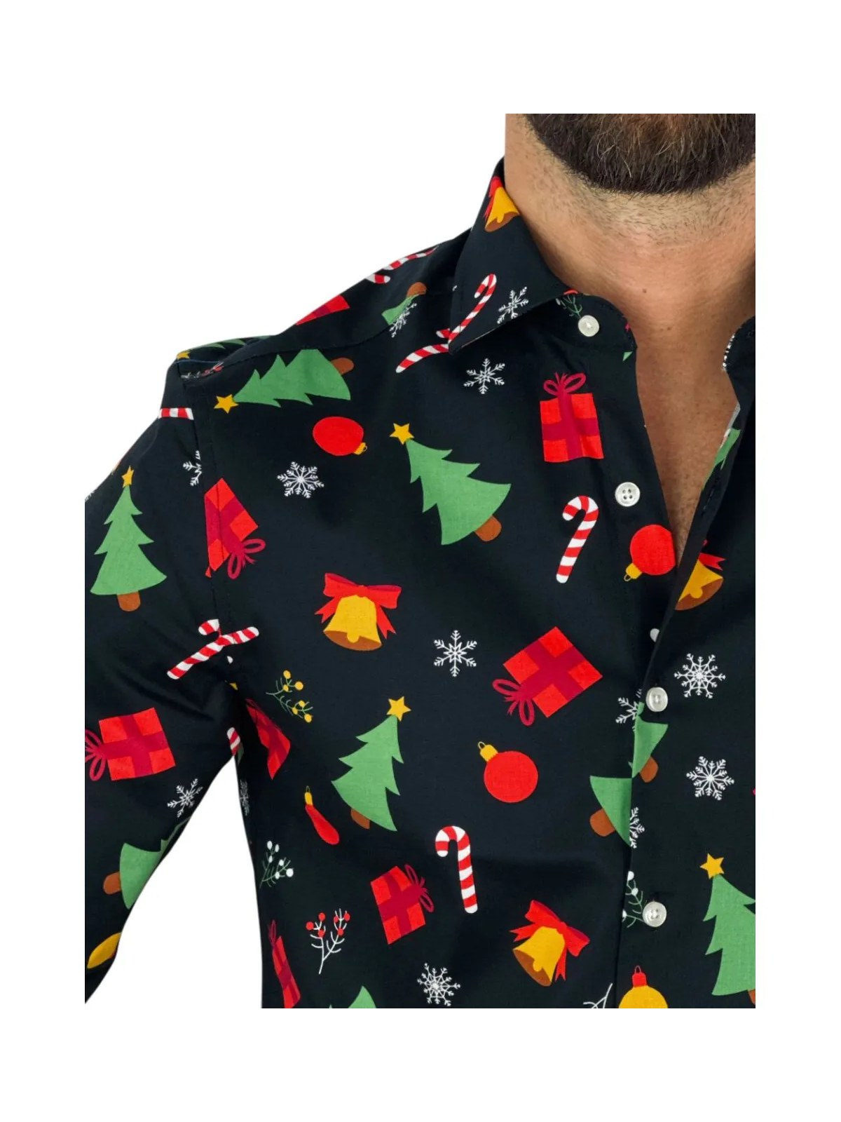 OPPOSUITS KOSZULA KOLOROWA  ŚWIĘTA TATA SYN CHIRSTMAS ICONS BLACK OSSM-0019-EU