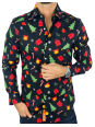 OPPOSUITS KOSZULA KOLOROWA  ŚWIĘTA TATA SYN CHIRSTMAS ICONS BLACK OSSM-0019-EU