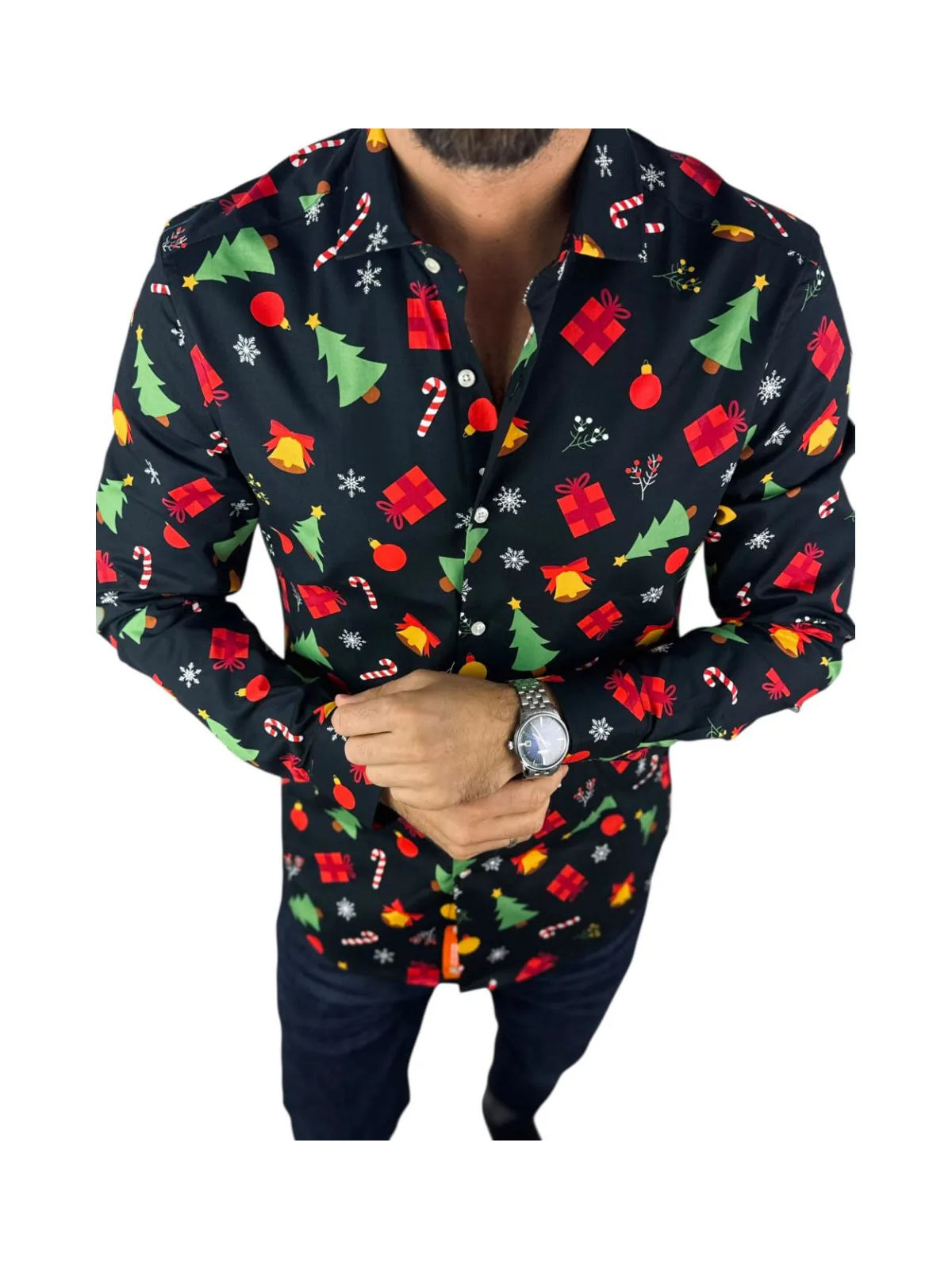 OPPOSUITS KOSZULA KOLOROWA  ŚWIĘTA TATA SYN CHIRSTMAS ICONS BLACK OSSM-0019-EU