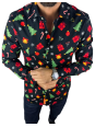 OPPOSUITS KOSZULA KOLOROWA  ŚWIĘTA TATA SYN CHIRSTMAS ICONS BLACK OSSM-0019-EU