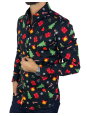 OPPOSUITS KOSZULA KOLOROWA  ŚWIĘTA TATA SYN CHIRSTMAS ICONS BLACK OSSM-0019-EU