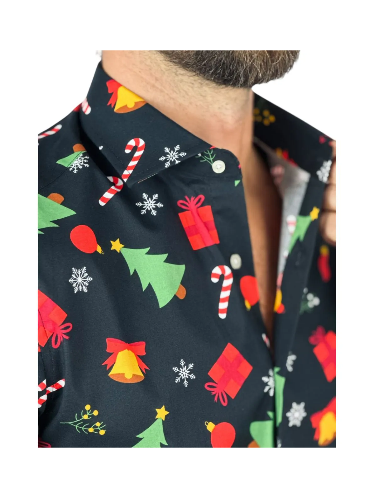 OPPOSUITS KOSZULA KOLOROWA  ŚWIĘTA TATA SYN CHIRSTMAS ICONS BLACK OSSM-0019-EU
