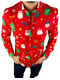 OPPOSUITS KOSZULA KOLOROWA  ŚWIĘTA TATA SYN  FESTIVITY RED OSSM-1013-EU