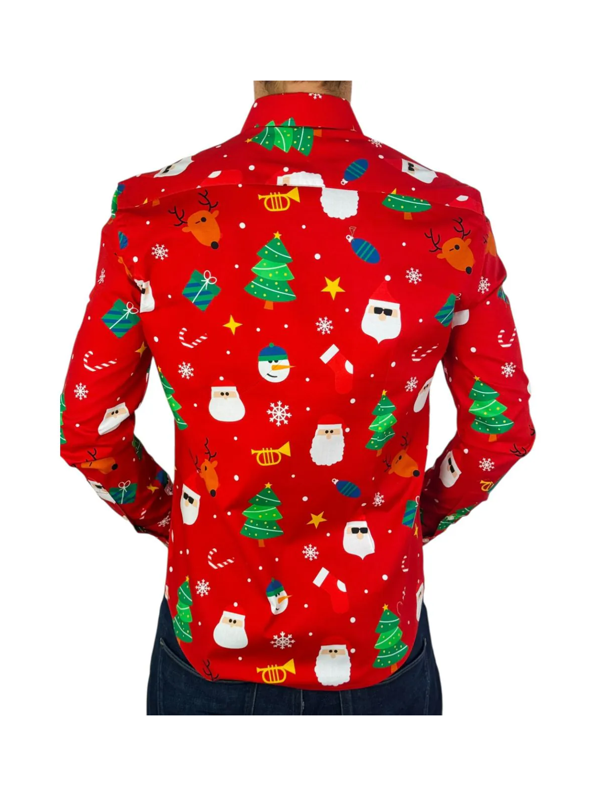 OPPOSUITS KOSZULA KOLOROWA  ŚWIĘTA TATA SYN  FESTIVITY RED OSSM-1013-EU