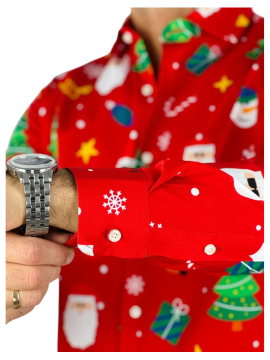 OPPOSUITS KOSZULA KOLOROWA  ŚWIĘTA TATA SYN  FESTIVITY RED OSSM-1013-EU