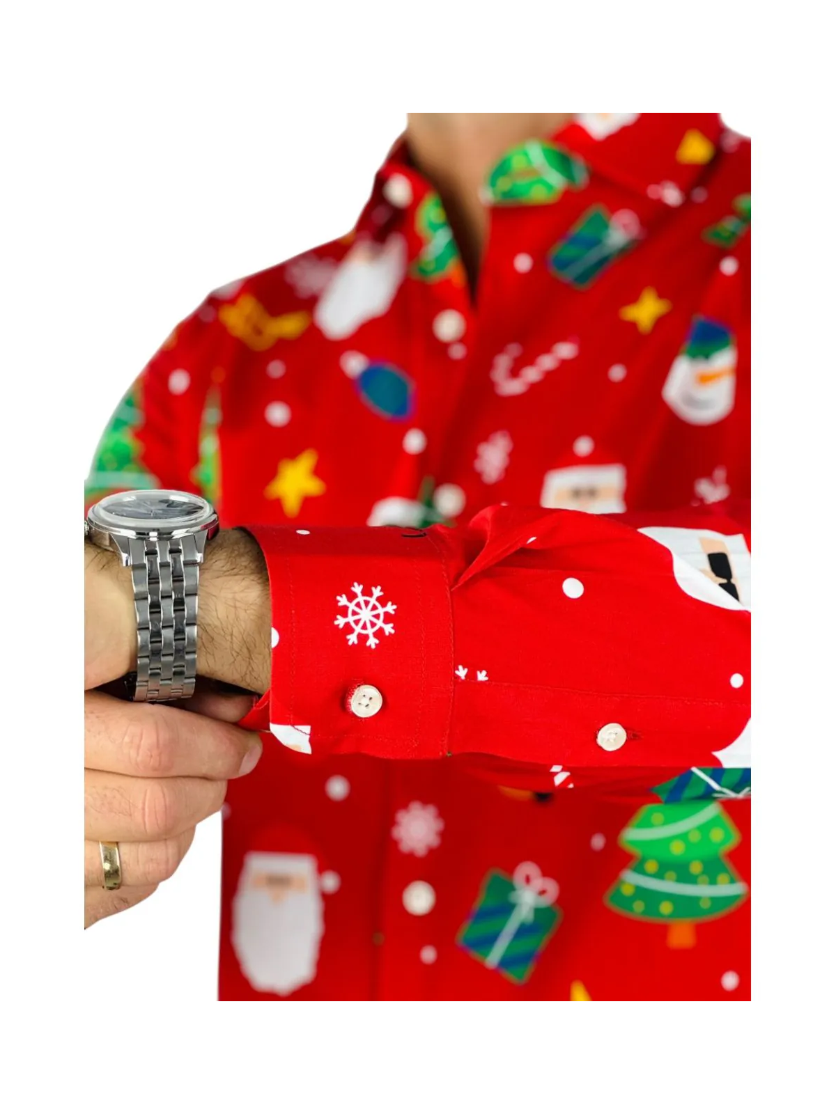 OPPOSUITS KOSZULA KOLOROWA  ŚWIĘTA TATA SYN  FESTIVITY RED OSSM-1013-EU