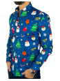 OPPOSUITS KOSZULA KOLOROWA  ŚWIĘTA TATA SYN  FESTIVITY BLUE OSSM-1011-EU