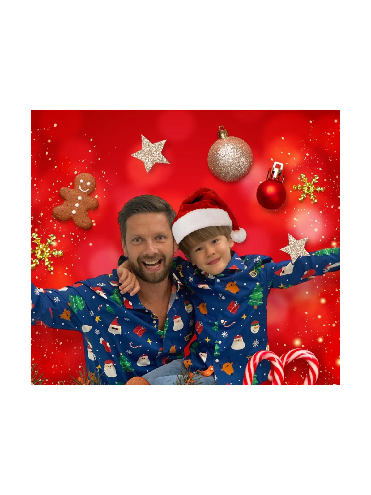 OPPOSUITS KOSZULA KOLOROWA  ŚWIĘTA TATA SYN  FESTIVITY BLUE OSSM-1011-EU