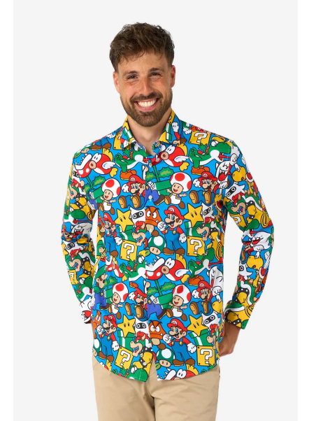 OPPOSUITS KOSZULA KOLOROWA SUPER MARIO TATA SYN  OSSM-0028-EU