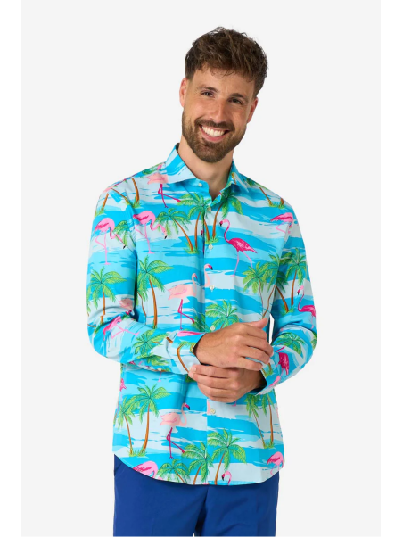 OPPOSUITS KOSZULA KOLOROWA FLAMINGUY TATA SYN  OSSM-0027-EU