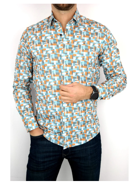 GIOVANNI PERA KOSZULA TATA SYN  KOLOROWA KLOCKI LEGO GP2