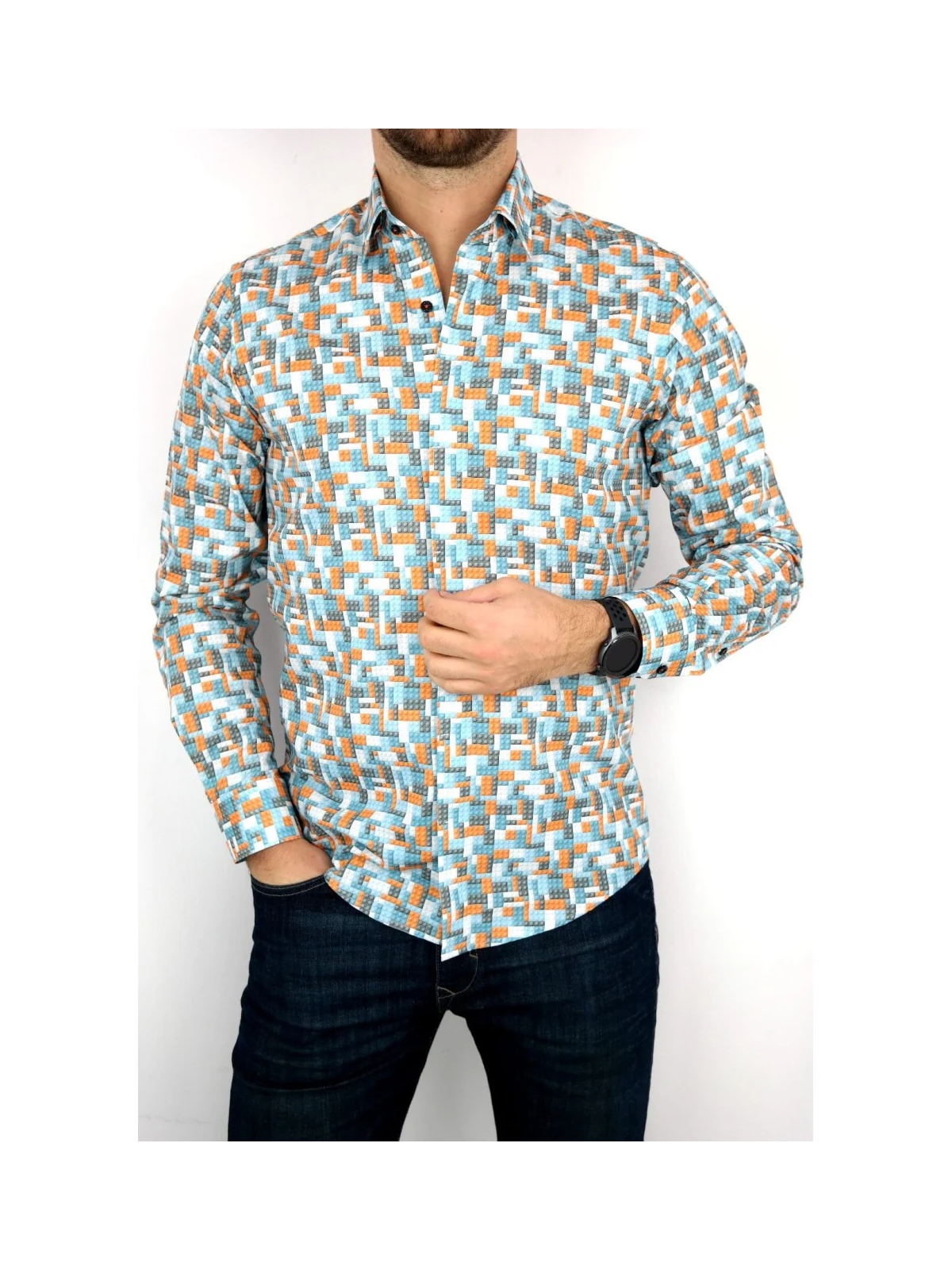 GIOVANNI PERA KOSZULA TATA SYN  KOLOROWA KLOCKI LEGO GP2