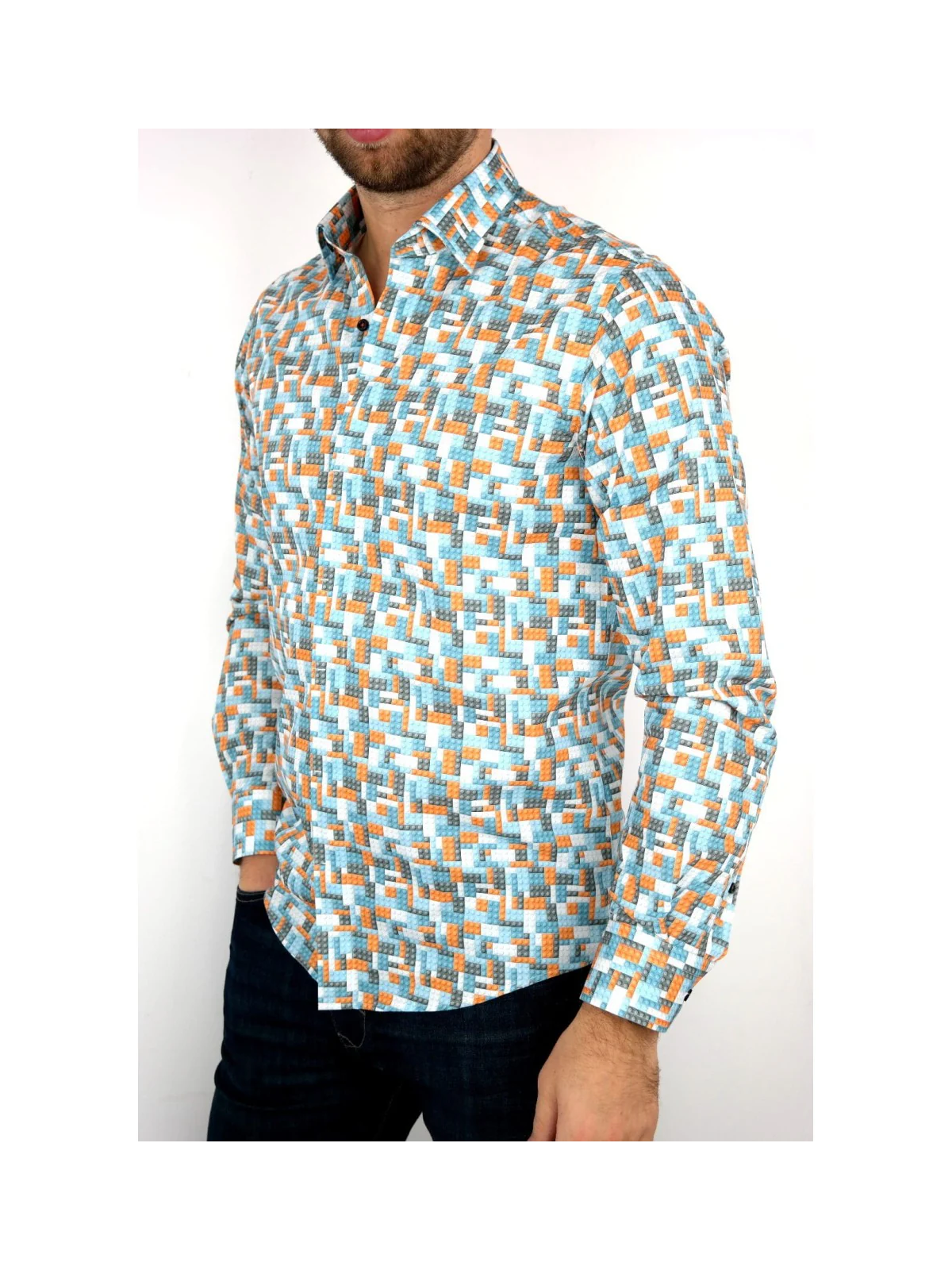 GIOVANNI PERA KOSZULA TATA SYN  KOLOROWA KLOCKI LEGO GP2