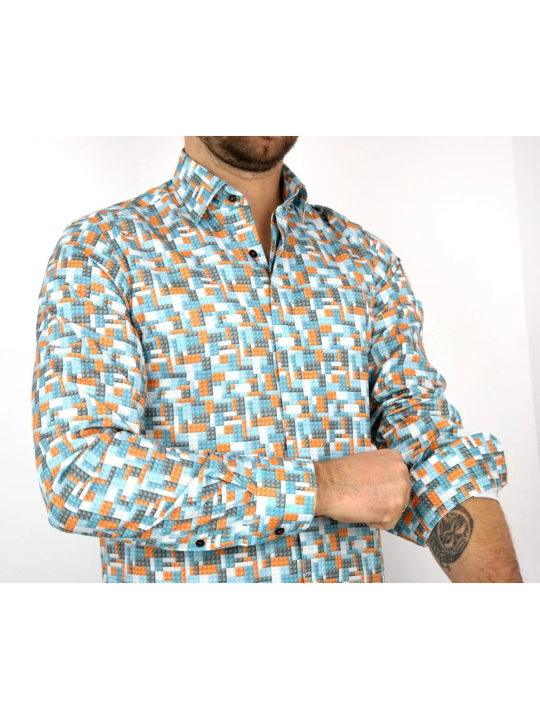 GIOVANNI PERA KOSZULA TATA SYN  KOLOROWA KLOCKI LEGO GP2