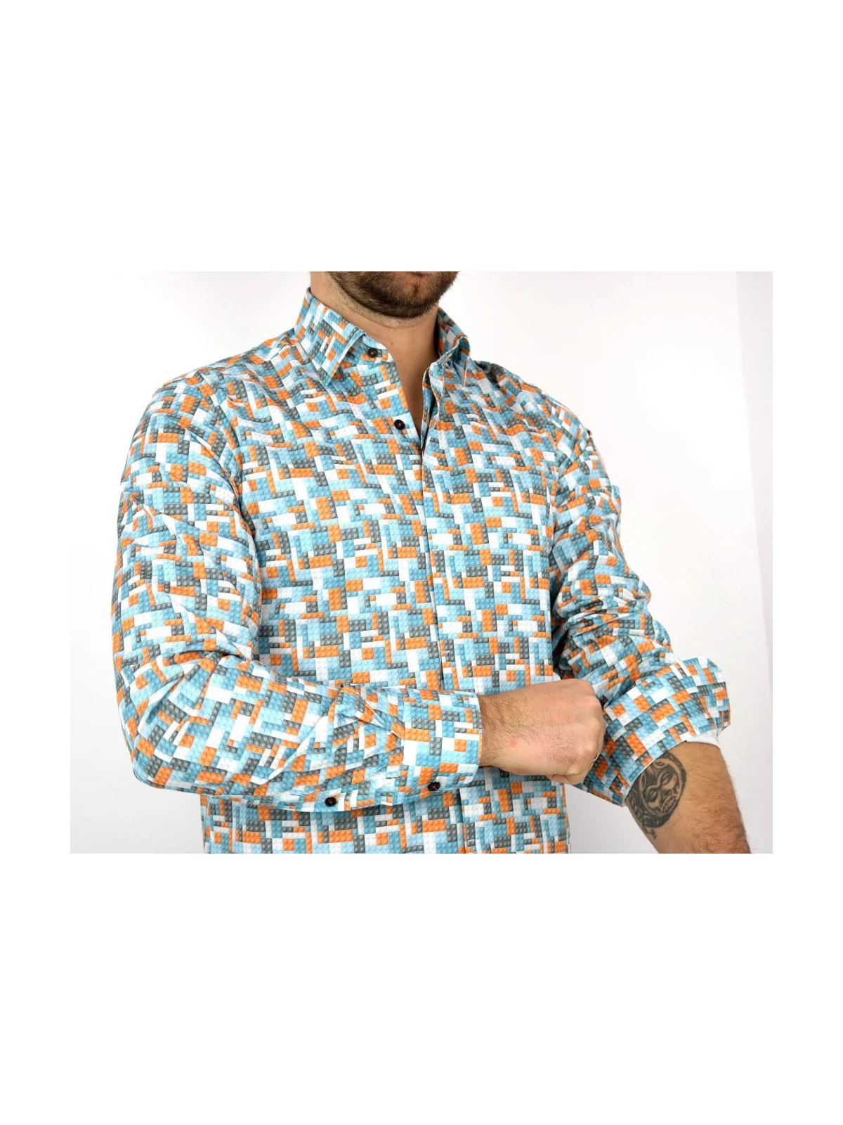 GIOVANNI PERA KOSZULA TATA SYN  KOLOROWA KLOCKI LEGO GP2