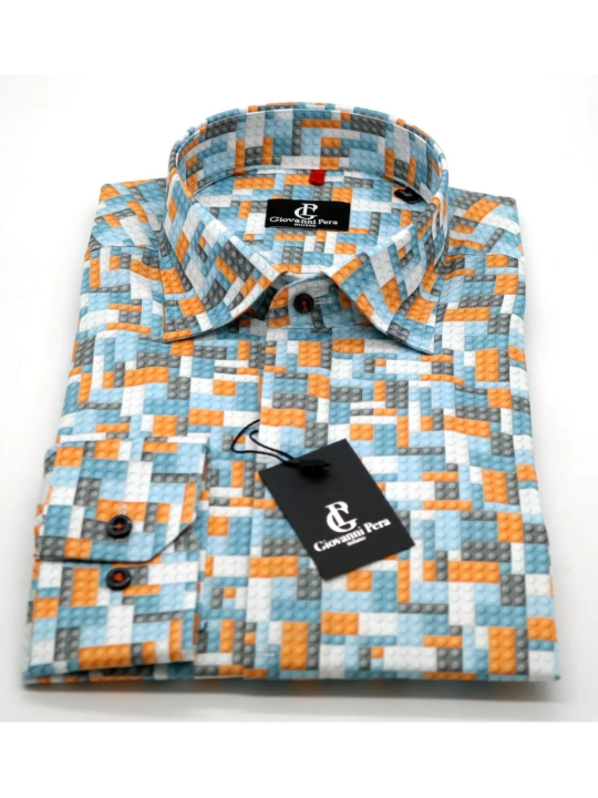 GIOVANNI PERA KOSZULA TATA SYN  KOLOROWA KLOCKI LEGO GP2