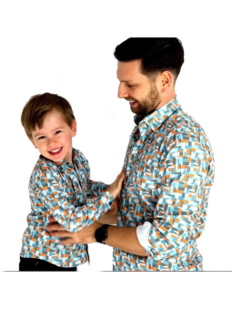 GIOVANNI PERA KOSZULA KOLOROWA TATA SYN  KLOCKI LEGO GPLEGO