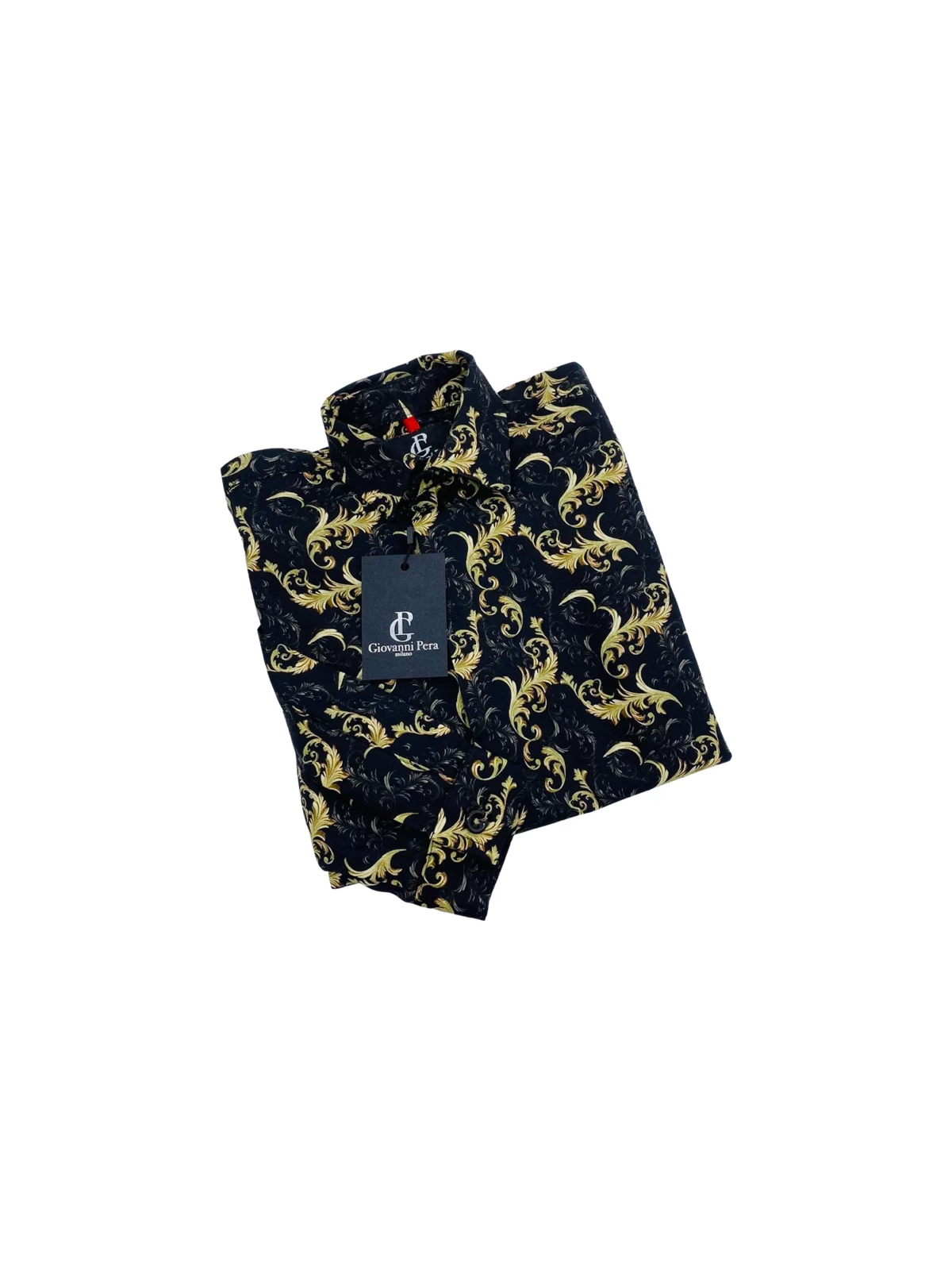 GIOVANNI PERA KOSZULA TATA SYN GLAMOUR CZARNA ZŁOTA GPGLAMOUR