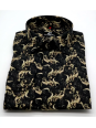 GIOVANNI PERA KOSZULA TATA SYN  GLAMOUR CZARNA ZŁOTA GP6