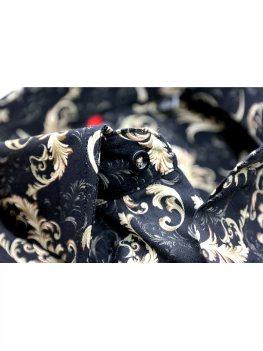 GIOVANNI PERA KOSZULA TATA SYN  GLAMOUR CZARNA ZŁOTA GP6