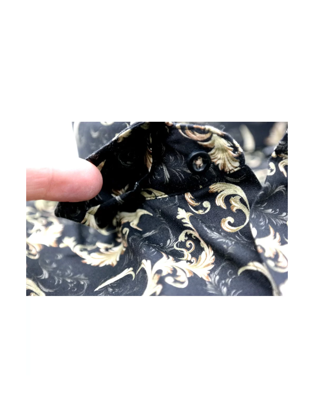 GIOVANNI PERA KOSZULA TATA SYN  GLAMOUR CZARNA ZŁOTA GP6