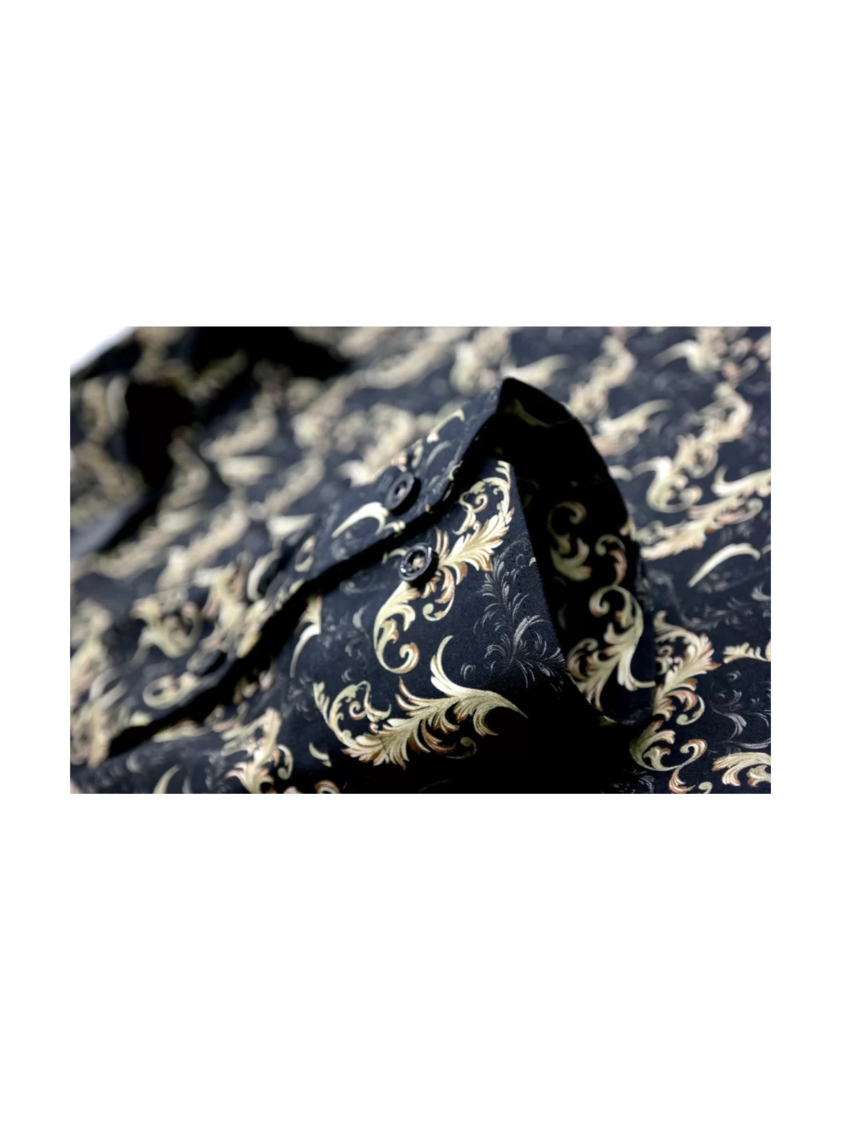 GIOVANNI PERA KOSZULA TATA SYN  GLAMOUR CZARNA ZŁOTA GP6