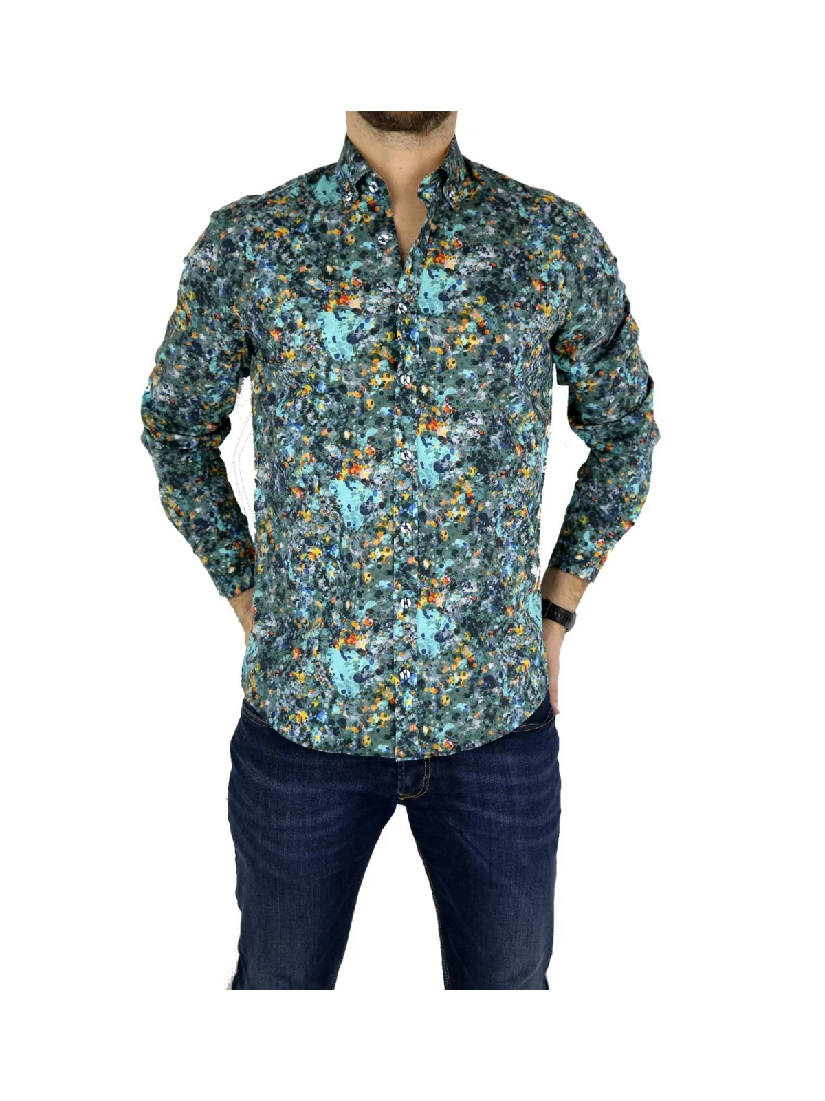 GIOVANNI PERA KOSZULA KOLOROWA  TATA SYN  CIAPKI GP7