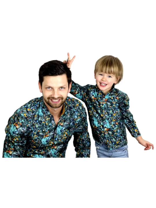 GIOVANNI PERA KOSZULA KOLOROWA  TATA SYN GPCIAPKI