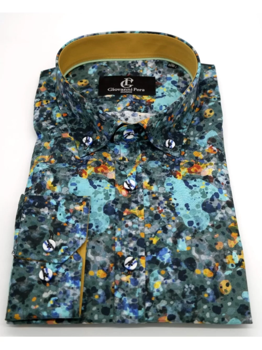 GIOVANNI PERA KOSZULA KOLOROWA  TATA SYN GPCIAPKI
