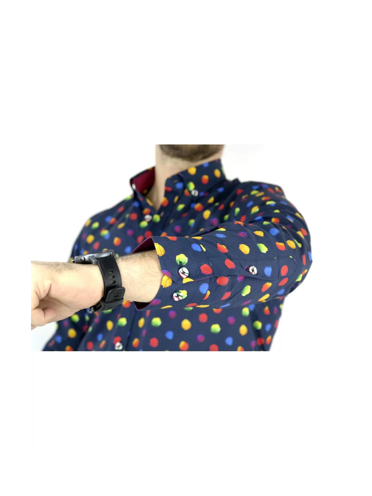 GIOVANNI PERA KOSZULA KOLOROWA  TATA SYN  KROPKI GP8