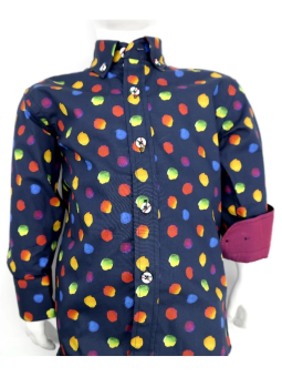 GIOVANNI PERA KOSZULA KOLOROWA  TATA SYN GPKROPKI