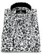 GIOVANNI PERA KOSZULA CZARNO BIAŁA MOTYWY SPORTOWE GP9